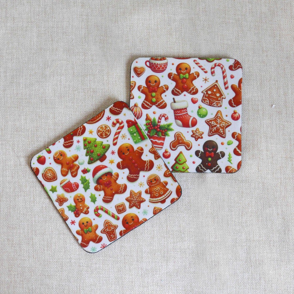 Σουβέρ Σετ 2 Τεμαχίων Τετράγωνα Christmas Ginger Δώρα