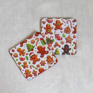 Σουβέρ Σετ 2 Τεμαχίων Τετράγωνα Christmas Ginger Δώρα