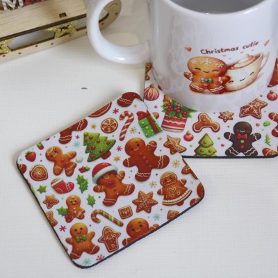Σουβέρ Σετ 2 Τεμαχίων Τετράγωνα Christmas Ginger