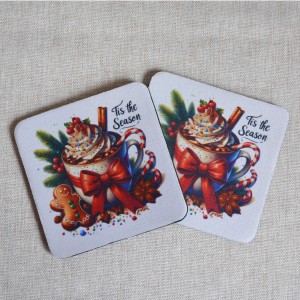 Σουβέρ Σετ 2 Τεμαχίων Τετράγωνα Tis The Season Δώρα