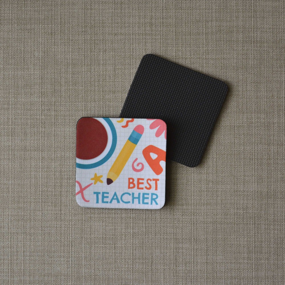 Σουβέρ Σετ 2 Τεμαχίων Τετράγωνα Best Teacher Δώρα