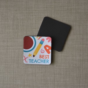 Σουβέρ Σετ 2 Τεμαχίων Τετράγωνα Best Teacher Δώρα