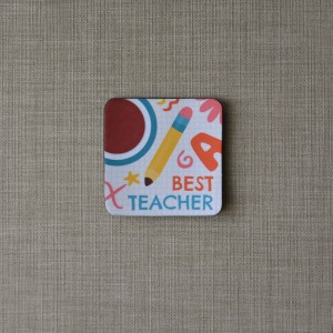 Σουβέρ Σετ 2 Τεμαχίων Τετράγωνα Best Teacher Δώρα