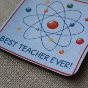 Σουβέρ Σετ 2 Τεμαχίων Τετράγωνα Best Teacher Ever 2 Δώρα