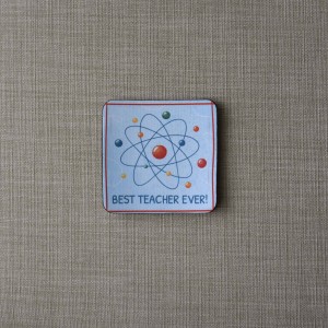 Σουβέρ Σετ 2 Τεμαχίων Τετράγωνα Best Teacher Ever 2 Δώρα