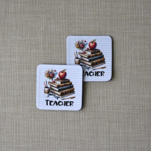 Σουβέρ Σετ 2 Τεμαχίων Τετράγωνα Teacher Books 2 Δώρα