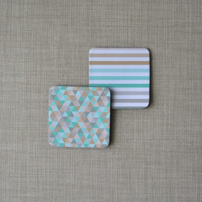 Σουβέρ Σετ 2 Τεμαχίων Τετράγωνα Geometrical