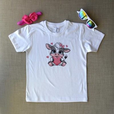 Μπλούζα Παιδική Little Cow with Heart