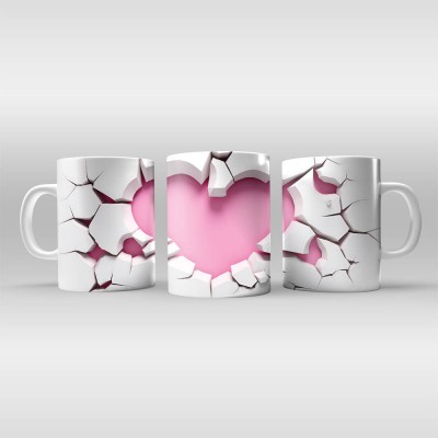 Κούπα Heart Pink Cracked Mug