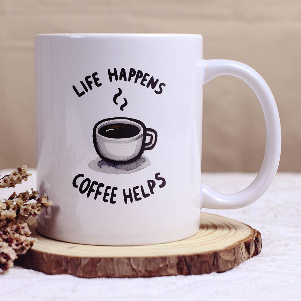 Κούπα Life Happens Coffee Helps Κούπες