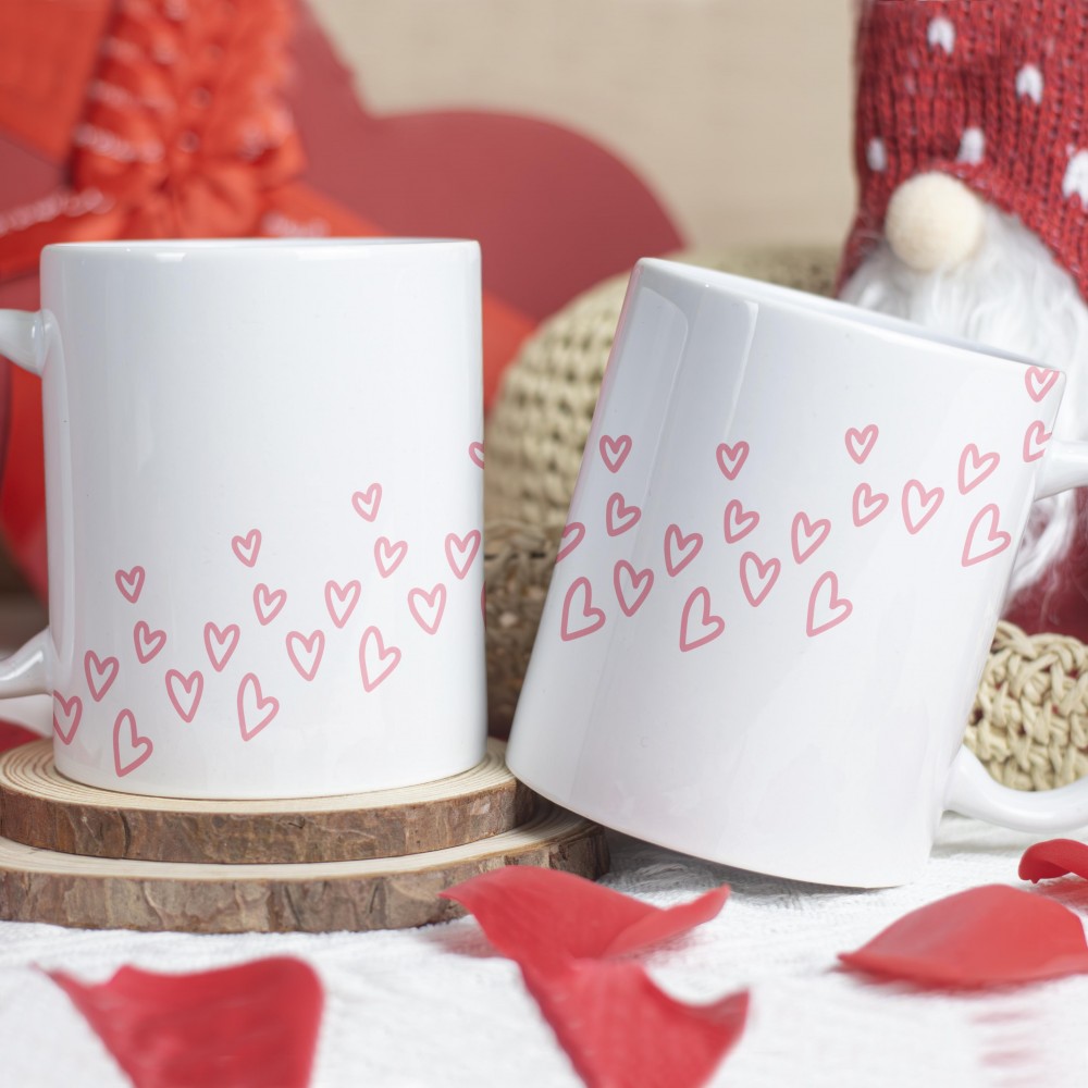 Κούπα Ροζ Καρδιές Κούπες