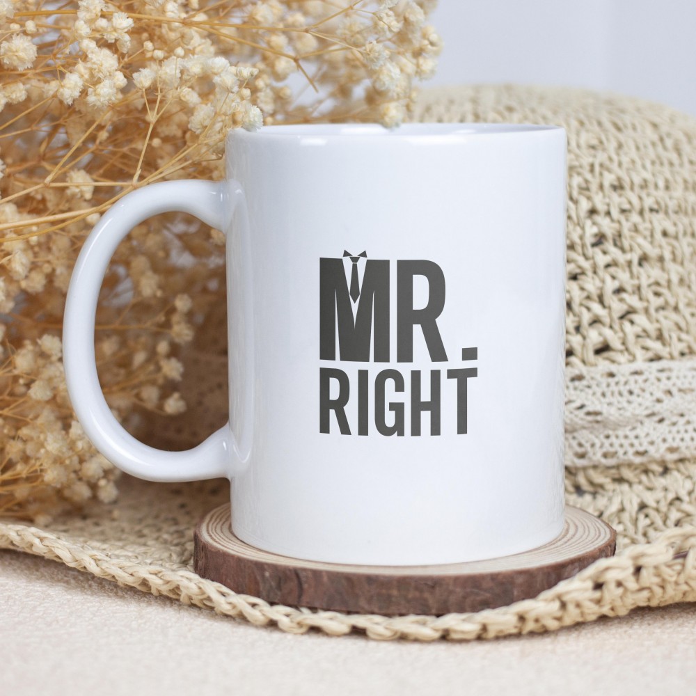 Κούπες Σετ 2 Τεμαχίων Mr Right & Mrs Right Εποχιακά