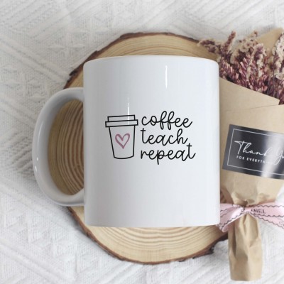 Κούπα Coffee Teach Repeat