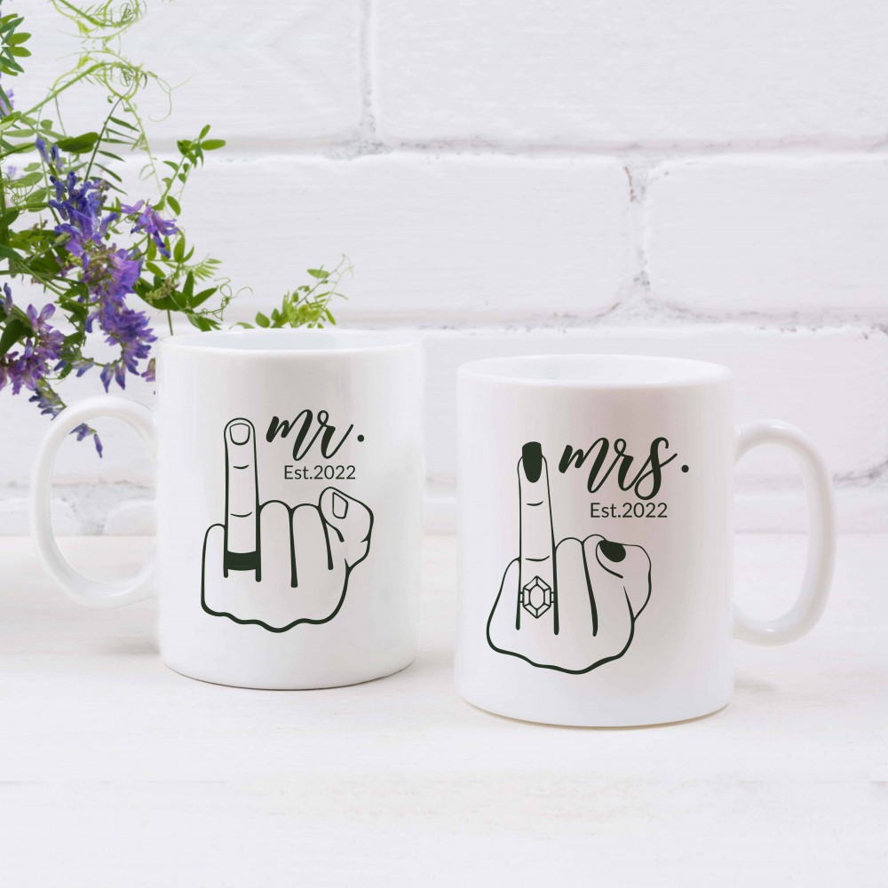Κούπες Σετ 2 Τεμαχίων Mr & Mrs Εποχιακά