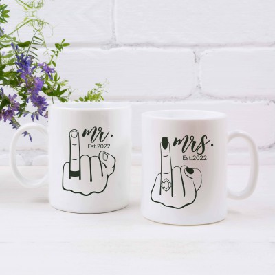 Κούπες Σετ 2 Τεμαχίων Mr & Mrs