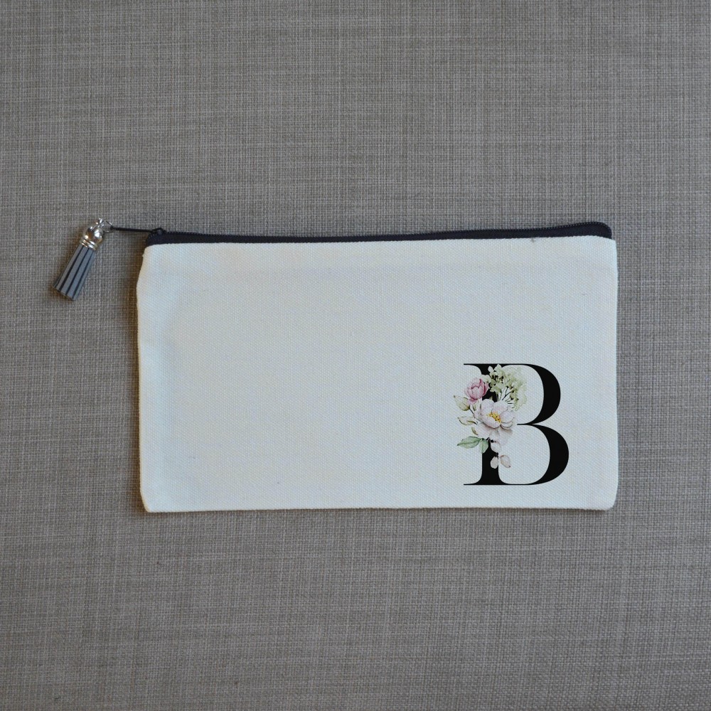 Τσαντάκι Γράμμα Β με Λουλούδια Τσαντάκια-Νεσεσέρ