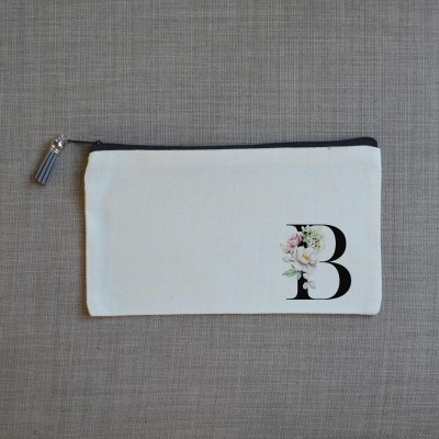 Τσαντάκι Γράμμα Β με Λουλούδια
