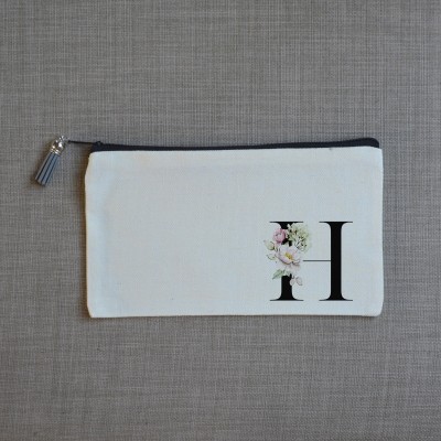 Τσαντάκι Γράμμα Η με Λουλούδια