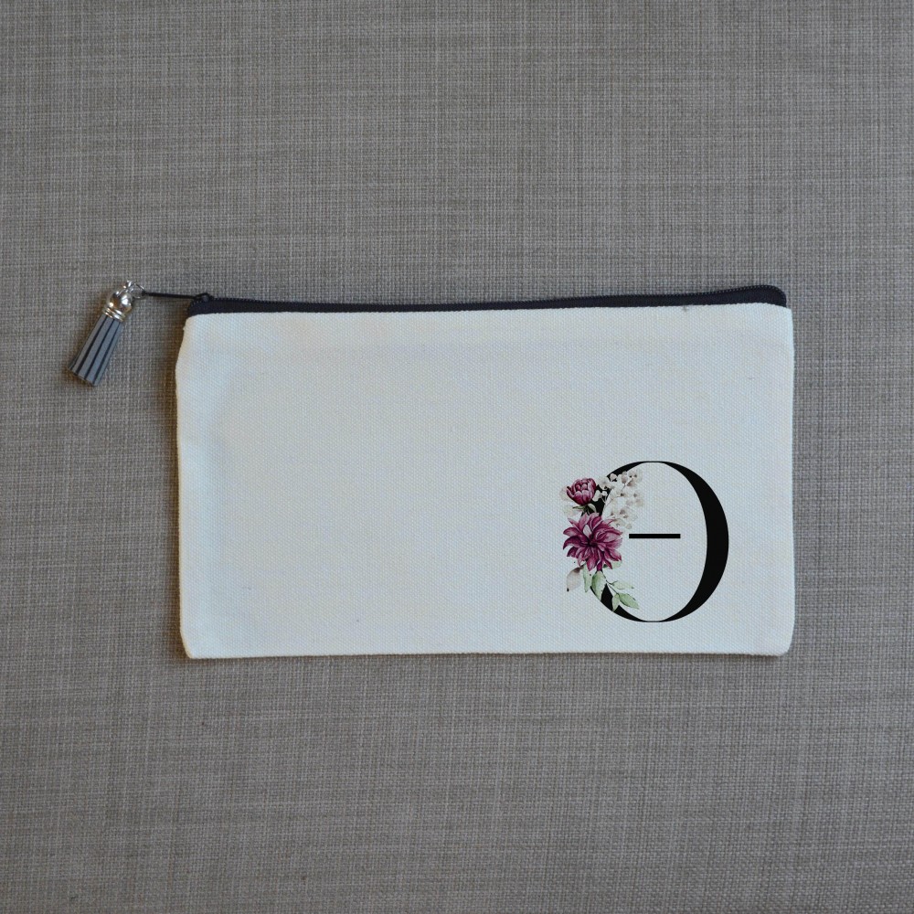 Τσαντάκι Γράμμα Θ με Λουλούδια Τσαντάκια-Νεσεσέρ