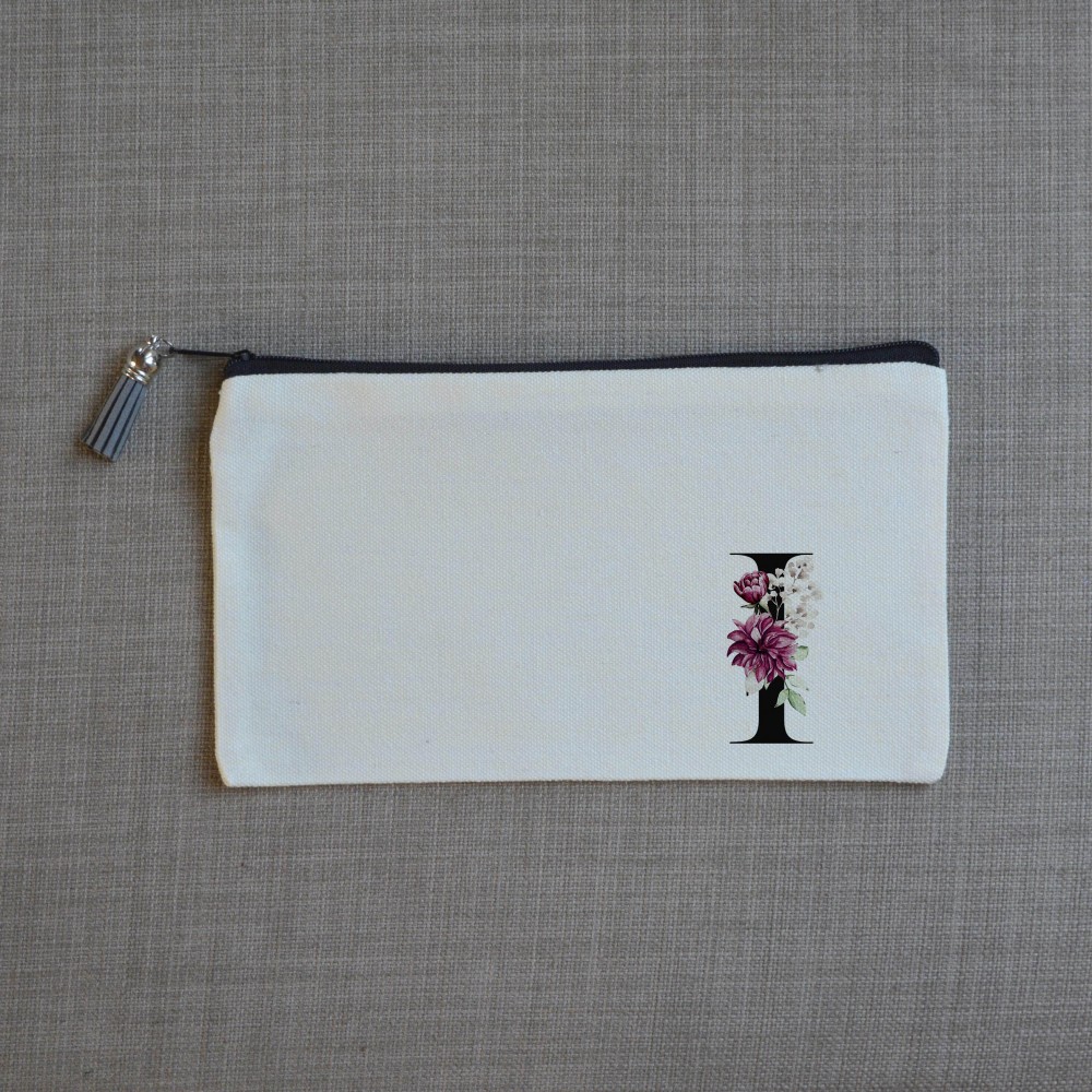 Τσαντάκι Γράμμα Ι με Λουλούδια Τσαντάκια-Νεσεσέρ