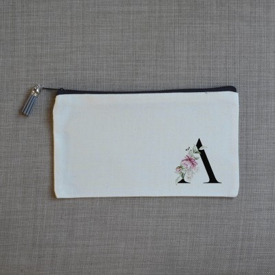 Τσαντάκι Γράμμα Λ με Λουλούδια