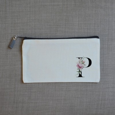 Τσαντάκι Γράμμα Ρ με Λουλούδια