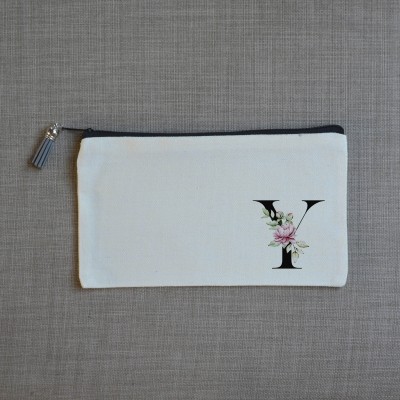 Τσαντάκι Γράμμα Υ με Λουλούδια