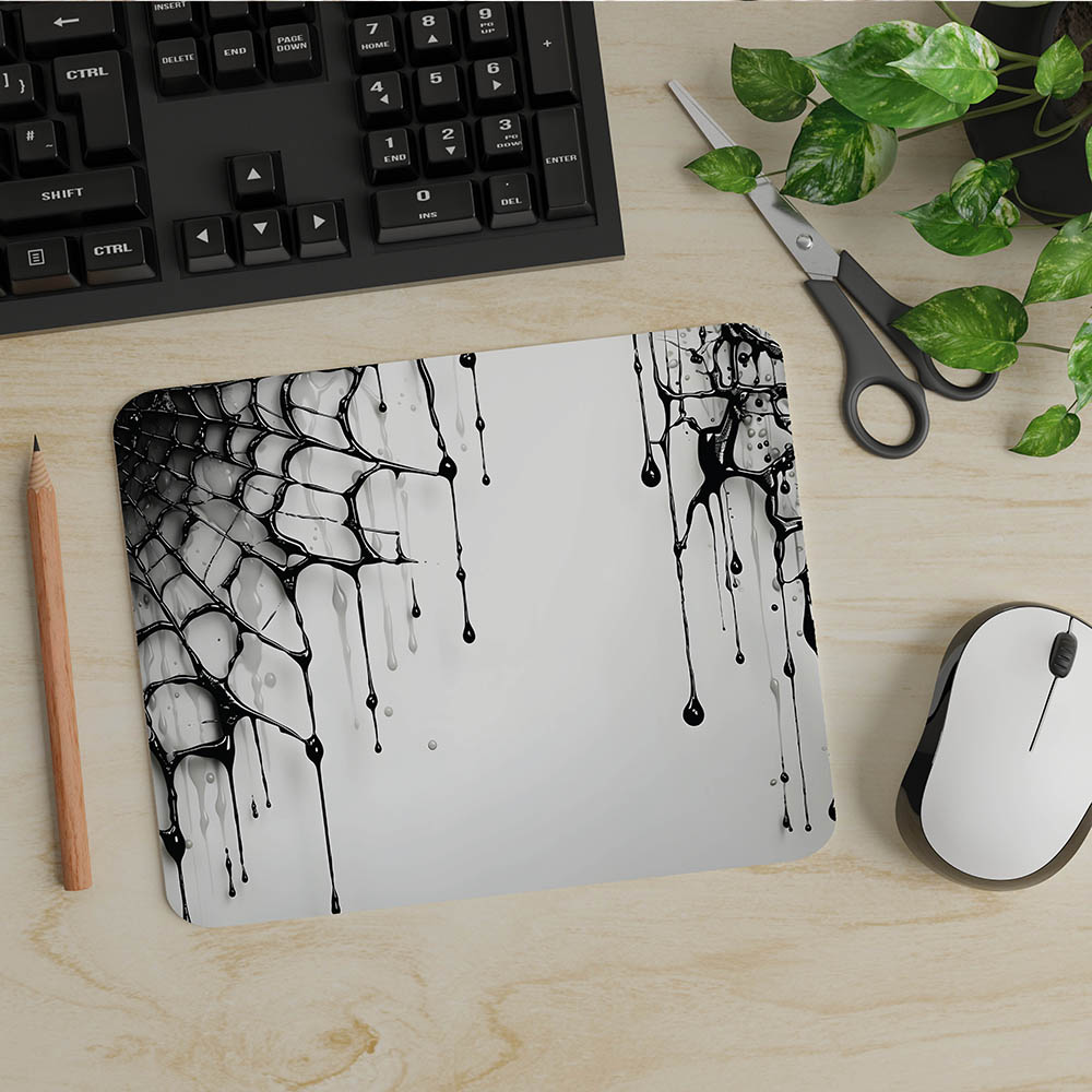 Mousepad White Black Spiderweb Δώρα