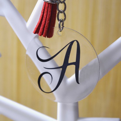 Ακρυλικό Μπρελόκ Στρογγυλό Μονόγραμμα