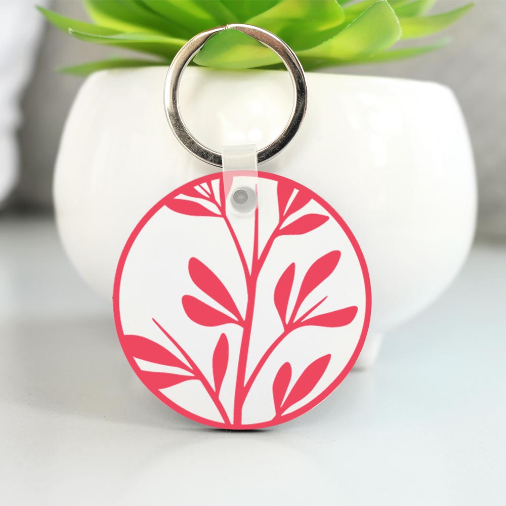 Μπρελόκ Στρογγυλό Red Leaves Μπρελόκ