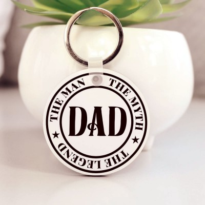 Μπρελόκ Στρογγυλό Dad Man, Myth, Legend