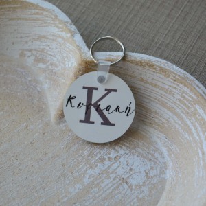 Μπρελόκ Στρογγυλό Name with Letter Μπρελόκ