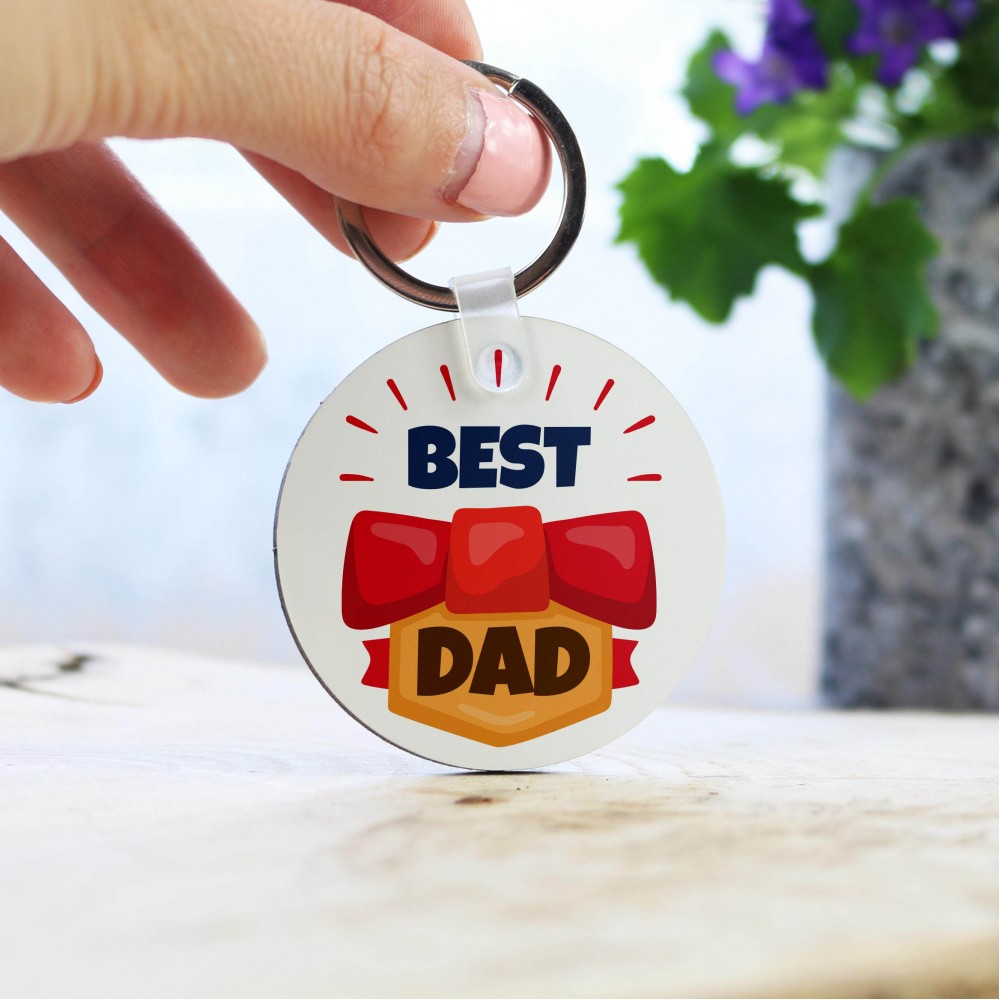 Μπρελόκ Στρογγυλό Best Dad 2 Μπρελόκ