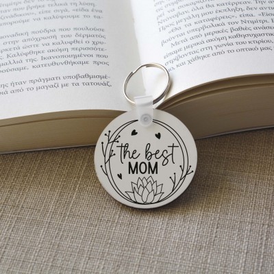 Μπρελόκ Στρογγυλό The Best Mom