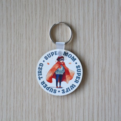 Μπρελόκ Στρογγυλό Super Mom