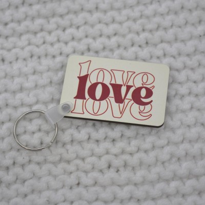 Μπρελόκ Τετράγωνο Love Love Love