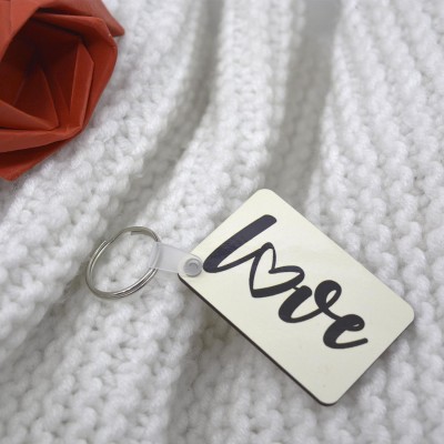 Μπρελόκ Τετράγωνο Love 5