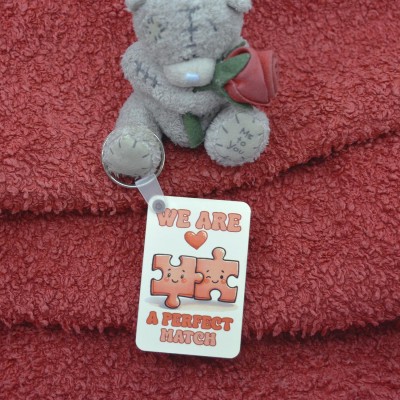 Μπρελόκ Τετράγωνο We Are Perfect Match