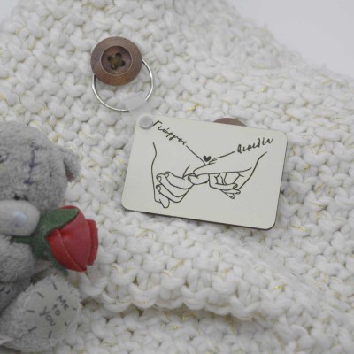 Μπρελόκ Τετράγωνο Holding Hands