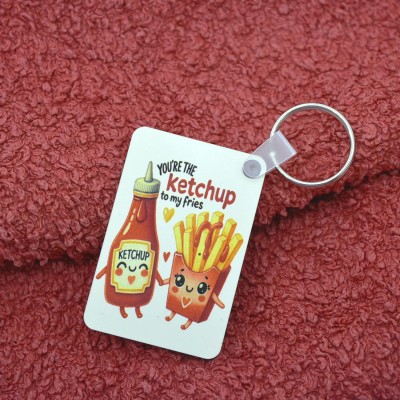 Μπρελόκ Τετράγωνο You Are The Ketchup To My Fries