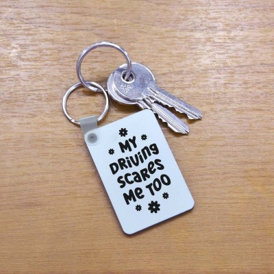 Μπρελόκ Τετράγωνο My Driving Scares Me Too