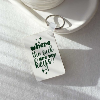 Μπρελόκ Τετράγωνο Where The Fuck Are My Keys?
