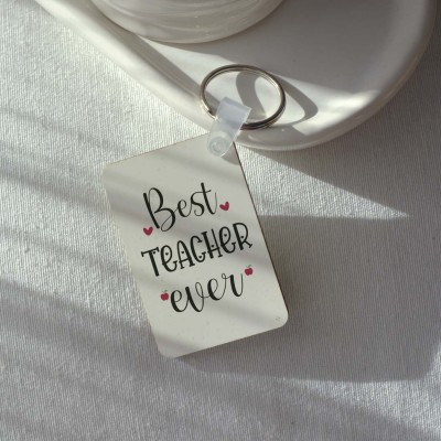 Μπρελόκ Τετράγωνο Best Teacher Ever