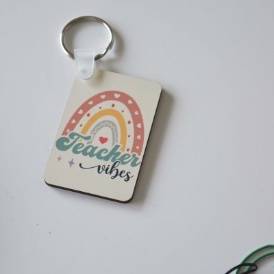 Μπρελόκ Τετράγωνο Teacher Vibes