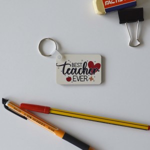 Μπρελόκ Τετράγωνο Best Teacher Ever 3 Μπρελόκ