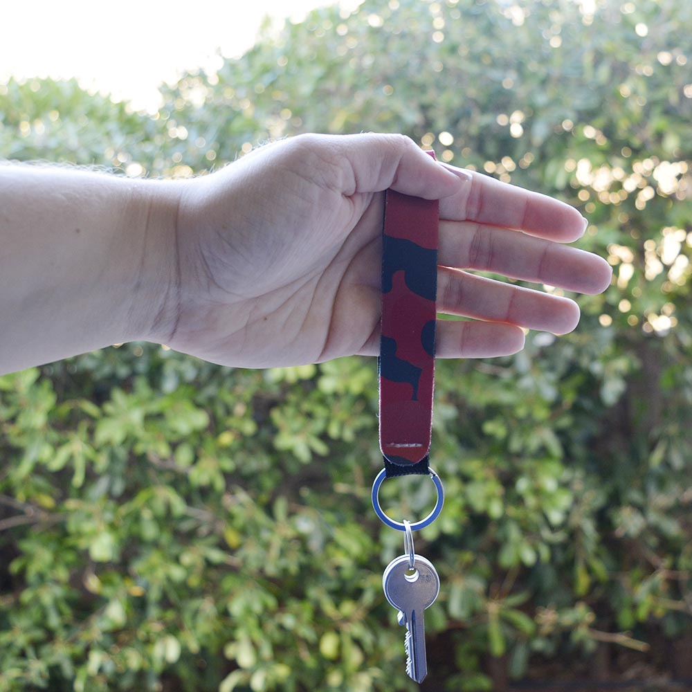 Μπρελόκ Wristlet Καμουφλάζ Κοκκινο Μπρελόκ