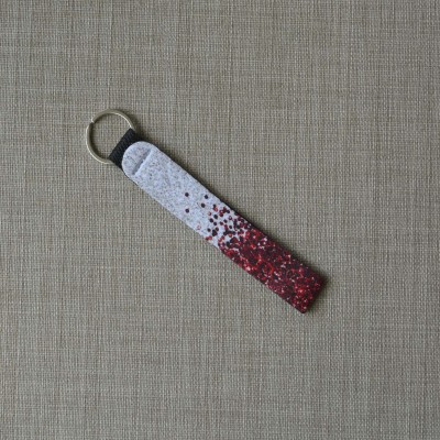 Μπρελόκ Wristlet Glitter Κόκκινο