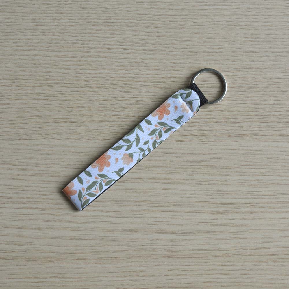 Μπρελόκ Wristlet Ροζ Λουλουδάκια Μπρελόκ