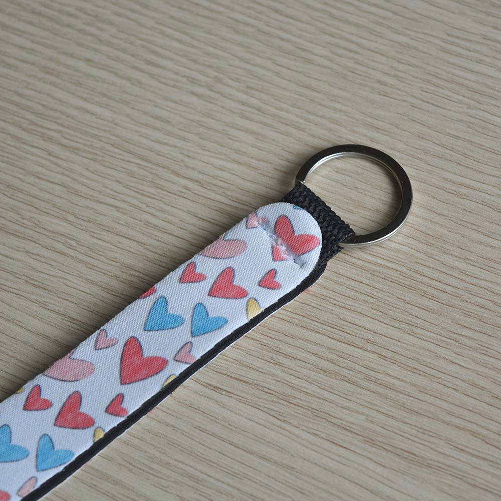 Μπρελόκ Wristlet Καρδούλες Πολύχρωμο Μπρελόκ