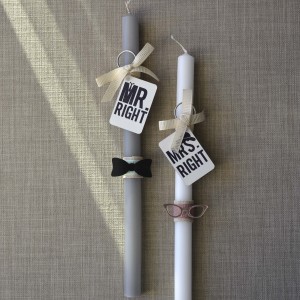 Σετ Λαμπάδες Mr Right-Mrs Right Εποχιακά